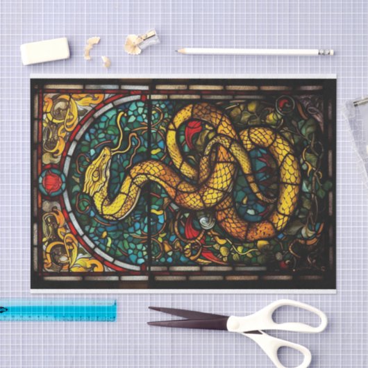 Papier Mousseline Serpent en verre tendu (Artisanat)