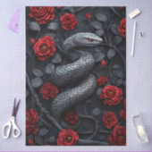Papier Mousseline Serpent gothique et découpage Rose (Artisanat)