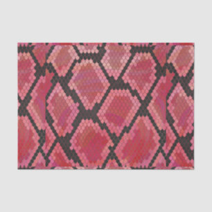 Papier Mousseline Serpent noir et rouge