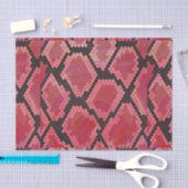 Papier Mousseline Serpent noir et rouge (Artisanat)