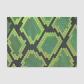 Papier Mousseline Serpent noir et vert (Recto)