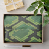 Papier Mousseline Serpent noir et vert (Cadeau)