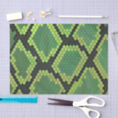 Papier Mousseline Serpent noir et vert (Artisanat)
