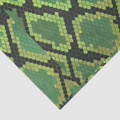 Papier Mousseline Serpent noir et vert (Détail)