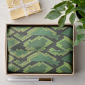 Papier Mousseline Serpent noir et vert (Cadeau)
