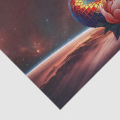 Papier Mousseline Serpent royal étoilé de l'univers. (Détail)