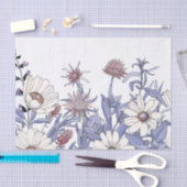 Papier Mousseline Serviettes de découpage Fleurs sauvages bleu Dusty (Artisanat)