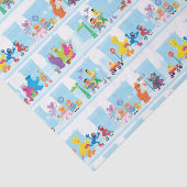 Papier Mousseline Sesame Pals Marcher Le Long De Sesame Street Motif (Détail)
