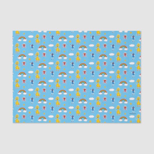 Papier Mousseline Sesame Pals Rainbow Doodley Motif (Recto)