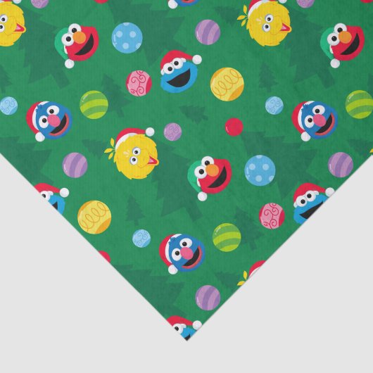 Papier Mousseline Sesame Street Christmas Tree Motif (Détail)