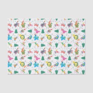 Papier Mousseline Sesame Street Christmas Tree Motif