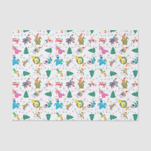 Papier Mousseline Sesame Street Christmas Tree Motif (Recto)