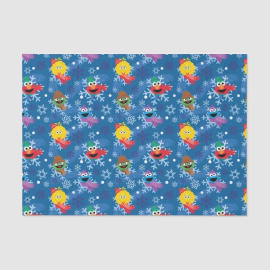 Papier Mousseline Sesame Street Winter Snowflake Motif (Recto)