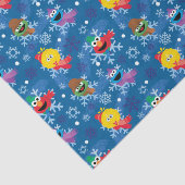 Papier Mousseline Sesame Street Winter Snowflake Motif (Détail)