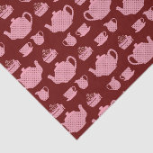Papier Mousseline Set de thé à base de pois rose en Bourgogne (Détail)