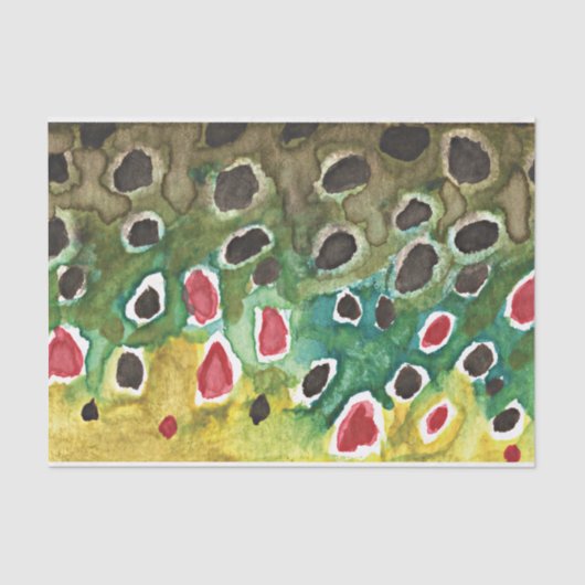 Papier Mousseline Seule la peau de la belle truite Brown (Recto)