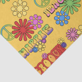 Papier Mousseline Seventies hippie motif carrelé papier de tissu (Détail)