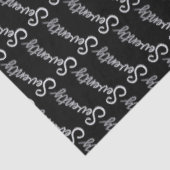 Papier Mousseline Seventy silver on black birthday or annversary (Détail)