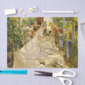 Papier Mousseline Sewing the Sail, 1896 par Joaquin Sorolla (Artisanat)
