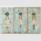 Papier Mousseline Shabby Chic African American Angels AM2 Découpage (Recto)