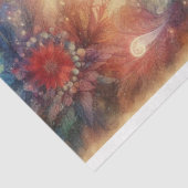 Papier Mousseline Shabby Chic Cat Among Wildflowers Decoupage (Détail)