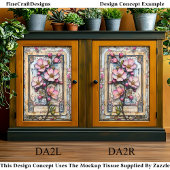 Papier Mousseline Shabby Chic Cerry Blossom DA2L Découpage