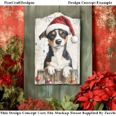 Papier Mousseline Shabby Chic Cute Xmas Chiot Puppies AM6 Découpage