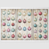 Papier Mousseline Shabby Chic Festif Bauble Ornements AN1 Découpage (Recto)