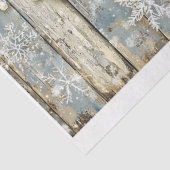 Papier Mousseline Shabby Chic Flocon De Neige Sur Crème De Bois Déco (Détail)