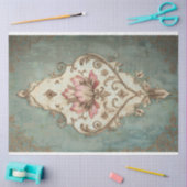 Papier Mousseline Shabby Chic Floral Demask Motif Arrière - plan (Artisanat)