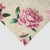 Papier Mousseline Shabby Chic Gardenias Rose (Détail)