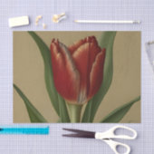 Papier Mousseline Shabby Chic Jolie Tulipe Rouge (Artisanat)