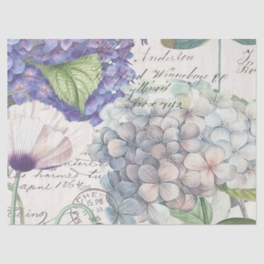 Papier Mousseline Shabby Chic Lilac Series Design 5 (Recto)