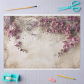 Papier Mousseline Shabby Chic Magenta Blossoms, dentelle et mixage m (Artisanat)