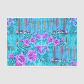 Papier Mousseline Shabby Chic Musical Bird Papier pour do-it-yoursel