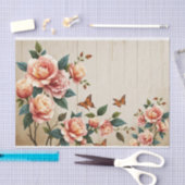Papier Mousseline Shabby Chic Roses Art Painting (Artisanat)