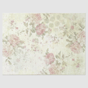 Papier Mousseline Shabby Chic Roses Design 1