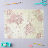 Papier Mousseline Shabby Chic Roses Design 2 (Artisanat)