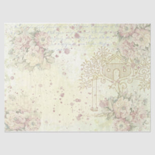 Papier Mousseline Shabby Chic Roses Design 3