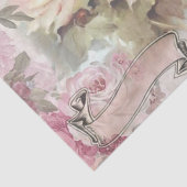 Papier Mousseline Shabby Chic Roses Motif Collage (Détail)