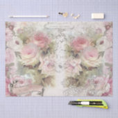 Papier Mousseline Shabby Chic Roses Motif Collage (Artisanat)
