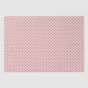 Papier Mousseline Shabby Chic Simple Coeur Noir sur Peachy Rose