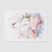 Papier Mousseline Shabby Chic Swan 1 papier découpage (Recto)