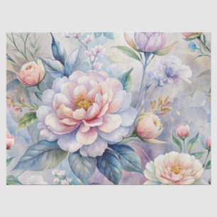 Papier Mousseline Shabby Chic Vintage Inspiré Pastel Floral