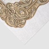 Papier Mousseline Shabby Chic Wood + Gold Soll Frame AN3 Decoupage (Détail)