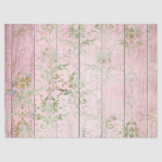 Papier Mousseline Shabby Chic Wood Series Design 12 (Recto)