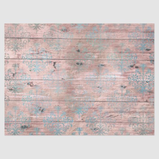 Papier Mousseline Shabby Chic Wood Series Design 14 (Recto)