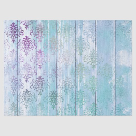 Papier Mousseline Shabby Chic Wood Series Design 2 (Recto)