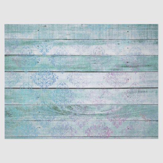 Papier Mousseline Shabby Chic Wood Series Design 6 (Recto)