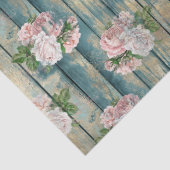 Papier Mousseline Shabby Floral Aqua Series Design 6 (Détail)